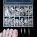 YADADA 240 Pieces Fake Toenail Tips Acrylic False Toenails Full Cover Artificial French Toenails with Box for Nail Salons and DIY Foot Decoration Manicure Tools (Clear) clear 240-1