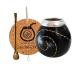 Gaucho Cebar Set for Yerba Mate Tea with natural calves |Pumpkin cup and stainless steel drinking straw bombilla |Straw for Yerba Mate Tea |Brush and cork pad