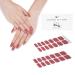 DANNI & TONI Semi-Cured Gel Nail Strips (Camellia) Gel Nail Stickers/Wraps Glossy Nail Wraps 28 Stickers