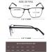 MODFANS 3 Pack Men's Reading Glasses - Blue Light Filter Metal Frame Rectangle Style Stainless Steel - Grey Brown Blue +3.00 - Buy Online on GoSupps.com