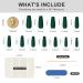 24Pcs Dark Green Press On Nails - Extra Long Coffin Artificial Fingernails for Women & Girls - Reusable with Adhesive Tabs for Parties & Festivals - Buy Online on GoSupps.com