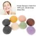 Konjac Wash Face Flutter Set - 8pcs Round Type Body Sponges for Deep Pore Cleansing and Exfoliation - Buy Online on GoSupps.com