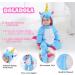 Doladola Baby Unicorn Romper | Animal Hooded Toddler Jumpsuit 6-12 Months | Blue Winter Outfit - Buy Online on GoSupps.com