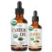 BodyJ4You Castor Oil Jojoba Oil Bundle - USDA Certified Organic Pure Oils - Face Hair Skin Beard Nail Care - Cold Pressed Non-GMO Hexane Free Carrier Oils - Castor 4 Fl Oz - Jojoba 2 Fl Oz