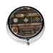 Bohemian Styleround Pill Box 3 Compartments Round Pill Box Organizer for Purse Or Pocket Portable Travel Pill Box