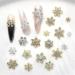 Stand Out With 10pcs 3D Art Alloy Snowflake Embellishments Fashionable Decorations X1231 - Buy Online on GoSupps.com