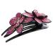 Housoutil Grip Hair Back Hair Holder Clip Korean Hair Clips Curl Clips Rhinestone Barrettes for Women Rhinestones Back Hair Clip Miss South Korea
