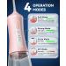 JTF Water Dental Flosser Picks - Cordless Portable Oral Irrigator 4 Modes 300ML Rechargeable IPX7 Waterproof Best for Home & Travel - 5 Jet Tips (Pink - Buy Online on GoSupps.com