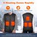 UpstartTech Heated Vest for Men & Women - USB Electric Jacket with 3 Temperature Settings & 5 Heating Areas - Washable Skiing Jacket in Light Black - Buy Online on GoSupps.com