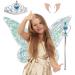 Kids Butterfly Wings Set Led Lights Up Butterfly Wings Battery Powered Wings Halloween Dress Up Props (with Light + Crown Two-Piece Set + Ears) Blue - Buy Online on GoSupps.com