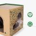 Cat Cardboard House with 2-Story Scratcher Pad | Indoor Cat Play Condo & Hideaway Furniture - Buy Online on GoSupps.com