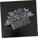 Didiseaon Dark Blue Hair Comb Wedding Rhinestone Hair Clip Girls Barrettes for Hair Floral Hair Comb Bridal Glitter Barrette Hair Combs European and American Zinc Alloy Bride Wig - Buy Online on GoSupps.com