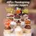 40pcs Turkey Cupcake Toppers Happy Thanksgiving Cupcake Topper Gobble Till You Wobble Decor Thanksgiving Turkey Decorations Thanksgiving Party Decorations Turkey Decorations for Home Orange and Brown - Buy Online on GoSupps.com