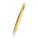 Rubis tweezers Evolution 2in1 - pointed weird and fine - splinter tweezers for ingrown hair and splinter - pluck eyebrows - gold