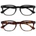 The reading glasses are underway black & brown tortoisy readers value 2er-pack gregory peck style men women rr14-12t +1.50 +1.50 diopters black & brown tortoise