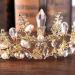 Bmirth Baroque Crown and Tiara - Gold Crystal Pearl Wedding Queen Crown for Women and Girls - Buy Online on GoSupps.com