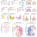 DECOWALL DS-8049 Large Colorful Unicorn Wall Stickers - Rainbow Stars Decals for Girls Bedroom Nursery - Removable Home Decor for Kids - Baby Birthday Decoration - Buy Online on GoSupps.com