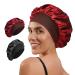 Silk Satin Hair Bonnet for Sleeping Sleep Cap with Elastic Soft Band Sleep Bonnet Silk Sleep Cap for Hair Curly Hair Sleeping Natural Hair(2Pack)