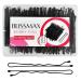 BLISSMAX Bobby Pins 100 Pcs 5cm Black Long Hair Grips with Storage Box Thicker & Strong Pins for All Hair Types Hair Pins for Hair Styling Makeup and more 100 Count (Pack of 1)