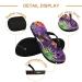 Purple Flamingo Palm Leaf Flip Flops | Unisex Multi-Colored Sandals for Home Spa & Travel - Buy Online on GoSupps.com