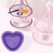 Geteawily Foldable Makeup Brush Cleaning Bowl | Heart Shape Silicone Cosmetic Brush Cleaner Portable Washing Tool for Brushes Sponges Makeup Cleaning Tools for Makeup Lovers Purple - Buy Online on GoSupps.com