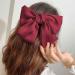 W WEILIRIAN Satin Hair Bows Red Bow Hair Clips Ribbon Hair Barrettes Clip Large Solid Colour Bowknot Hairpin French Hair Barrette Scrunchies Ponytail Hair Styling Accessories Jewellery (Red) - Buy Online on GoSupps.com