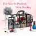 Kemier Clear Travel Makeup Bag - Large Cosmetic Organizer with 6 Pockets & Shoulder Strap - Buy Online on GoSupps.com