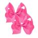 Sibba 6 Inch Ribbon Hair Bows Clips Barrettes Set - Bright Pink Cheerleading Hairpin for Girls | Valentines Day Hair Accessories - Buy Online on GoSupps.com