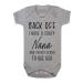 Miammo Back off I have a crazy Nana and I'm not afraid to use her family statement BBY7 baby grow vest 6-12 Months Grey