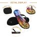 Mnsruu Magical Space Wolf Starry Flip Flops & Slippers for Men & Women | Stylish Travel & Home Sandals - Buy Online on GoSupps.com