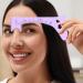 Eyebrow Template | Eye Brow Stencils for Women Quick Eye Makeup Tool Eyebrow Shaping Aid Brow Measuring Tool for Perfect Eye Liner & Lip Lines Purple - Buy Online on GoSupps.com