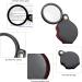 5x Mini Pocket Magnifying Glass with Wiping Cloth & Storage Bag - Foldable Rotating Leather Case - Ideal for Reading & Hobbies | International Shipping available - Buy Online on GoSupps.com