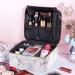 Frasheng Waterproof Travel Cosmetic Bag | Portable Make-Up Case with Adjustable Dividers | Marble Leather Makeup Organizer - Buy Online on GoSupps.com
