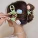 Tulip Hair Claw Clip  3PCS Cute Metal Flower Shark Clip Non Slip Hair Clamp Claws for Women Girls