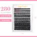 HxyGogo DIY Wispy Fluffy Lash Clusters 280 pcs - 8-16MM D Curl Individual Lashes - Reusable Home Eyelash Extensions - Natural Look - Buy Online on GoSupps.com