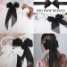 2 Pcs Big Hair Bow Hair Bows For Women Bow Hair Clip Elegant Solid Color French Barrette Bows For Hair With Long Polka Dot Bow Hair Barrettes Accessories Bow Hair Clips For Women Girls(White+Black) 2 White+Black - Buy Online on GoSupps.com