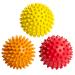 Octorox Spiky Massage Balls for Foot, Back, Muscles - 3 Soft to Firm Spiked Massager Roller Orb Set for Plantar Fasciitis, Trigger Point Therapy, Exercise, Yoga, Deep Tissue Myofascial Release, 3-inch