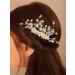 Deniferymakeup Bohemia Vintage Pearl Hair Comb Pearl Hair Accessory Bridal Crystal Headpiece for Wedding Women and Girls (Silver) - Buy Online on GoSupps.com