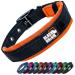 Black Rhino - the comfort collar super soft with neoprene padded dog collar for all dog breeds - robust adjustable reflective weatherproof (medium orange/black) orange/black medium