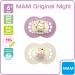 MAM Original Night Luminous Pacifiers Set of 2 - Silicone 6-16 Months Pink & Various Models with Pacifier Case - Buy Online on GoSupps.com