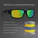 KastKing Skidaway Polarized Sport Sunglasses | Ideal for Driving, Fishing, Cycling, Running | UV Protection | Gloss Black Frame, Brown Base - Chartreuse Mirror Lens | Men and Women - Buy Online on GoSupps.com