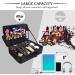 JOURMON Portable Makeup Case with Adjustable Dividers and Shoulder Strap - Pure Black - Travel Cosmetic Bag Organizer for Brushes & Toiletries - Buy Online on GoSupps.com