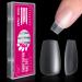 Coffin Nails Tips krofaue 300Pcs Gel x Nail Tips 15 Size Short nail tips Upgraded Full Matte Fake nails Pre-shaped Full Cover Nail Tips Short Coffin Shape Press on Nails for Christmas Home DIY