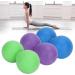 Verdant Touch Peanut Massage Ball - Silicone Yoga Training Tool for Muscle Relaxation | Fitness Equipment in Purple Green & Blue - Buy Online on GoSupps.com