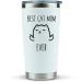 KLUBI Cat Mom Gifts for Women - Travel Mugs/Tumbler - 20oz Mug for Coffee/Tea-Funny Gifts for Cat Themed Things, Lovers, Crazy Cat Lady Gift White
