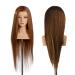 L'IMAGE Chiara styling head with 60 cm real hair with eyelashes