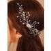 Deniferymakeup Purple Rhinestones Hair Comb Purple Hairpiece Wedding Bridal Violet Hair Accessory for Women and Girls (Silver) - Buy Online on GoSupps.com