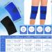 2 Pairs Kids Knee Compression Sleeves - Child Knee Support for Basketball, Volleyball, Gymnastics - Black and Blue (Small) - Buy Online on GoSupps.com