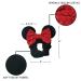 Styla Hair 2 Pack Mouse Ear Scrunchies for Kids & Women - Red & Black Velvet Bow Scrunchies - Sparkle Sequins Hair Bands - Buy Online on GoSupps.com