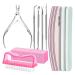 Camidy Manicure Set Nail Tools Nail File and Buffer Set Double-Sided Nail Files Polishing Files Cuticle Nippers Pusher Peeler Toenail File Lifter Brush for Manicure Medium 1.0